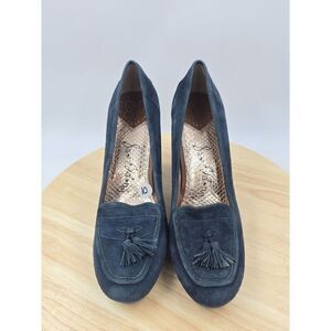 Sam Edelman Navy Blue Suede Leather High Heel Pumps, US Women's size 10M